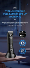 Kemei KM-1840 IPX7 Waterproof Body & Bikini Trimmer | LED Display | ماكينة إزالة الشعر