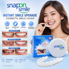 Removable White Teeth Veneers Covers Gaps, Yellow, Missing & Crooked Teeth - One Size Fits All, No Dentist Needed